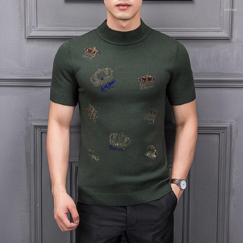 Men's Sweaters Men's T-Shirt Fall/Winter Exaggerated Crown Sweater Fashion Rhinestone Short Sleeve Casual Knit Top Fabric, As shown asian size
Men's Sweaters Men's T-Shirt Fall/Winter Exaggerated Crown Sweater Fashion Rhinestone Short Sleeve Casual Knit Top Fabric, As shown asian size