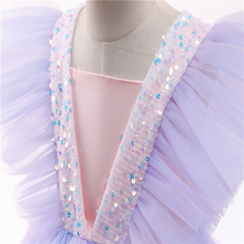 Girl's Dresses Girls Ruffles Princess Dress For Kids Wedding Elegant Party Tutu Prom Gown Children Birthday Pageant Communion Formal Vestidos 221