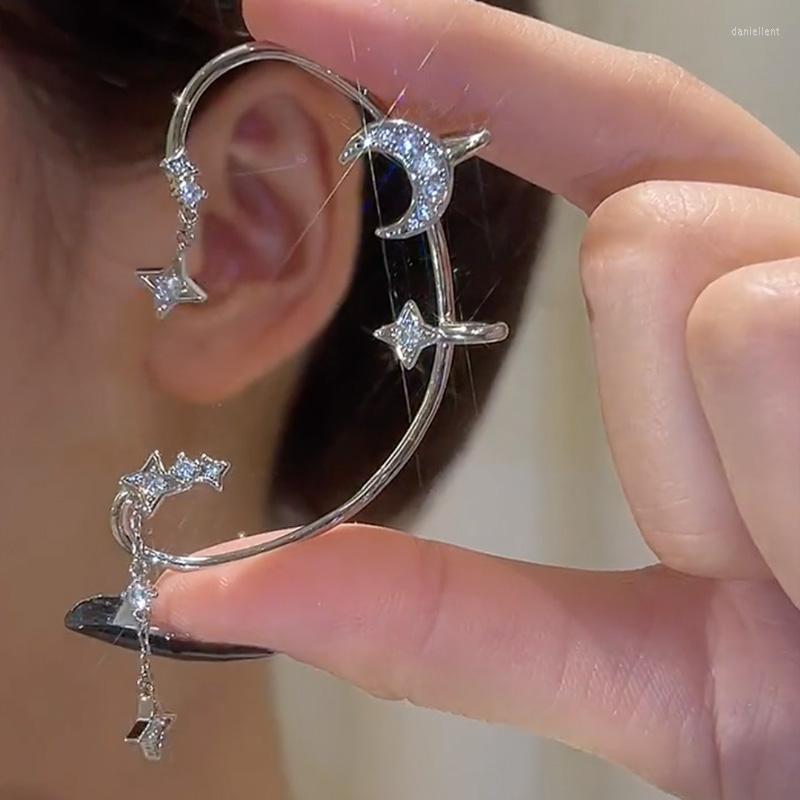 Backs Earrings Silver Color Zircon Moon Star Ear Bones Clips Without Piercing For Women Sparkling Cuff Clip Wedding Jewelry
Backs Earrings Silver Color Zircon Moon Star Ear Bones Clips Without Piercing For Women Sparkling Cuff Clip Wedding Jewelry