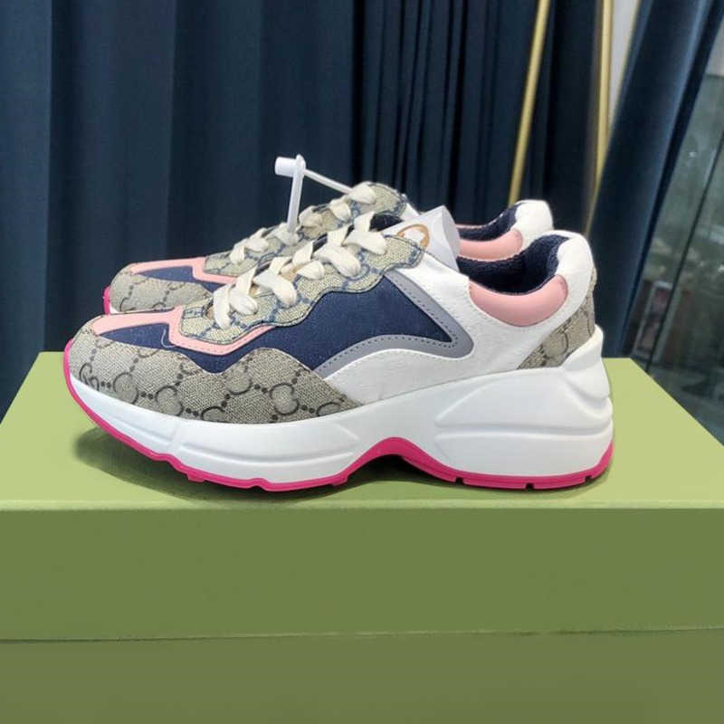 2022 new Designer Rhyton Casual Brand Genuine Leather Thick Soled Men Women Dad Sneaker Letters Vintage Chaussures Lace-UP Increase Platform running, Color 19
2022 new Designer Rhyton Casual Brand Genuine Leather Thick Soled Men Women Dad Sneaker Letters Vintage Chaussures Lace-UP Increase Platform running, Color 19