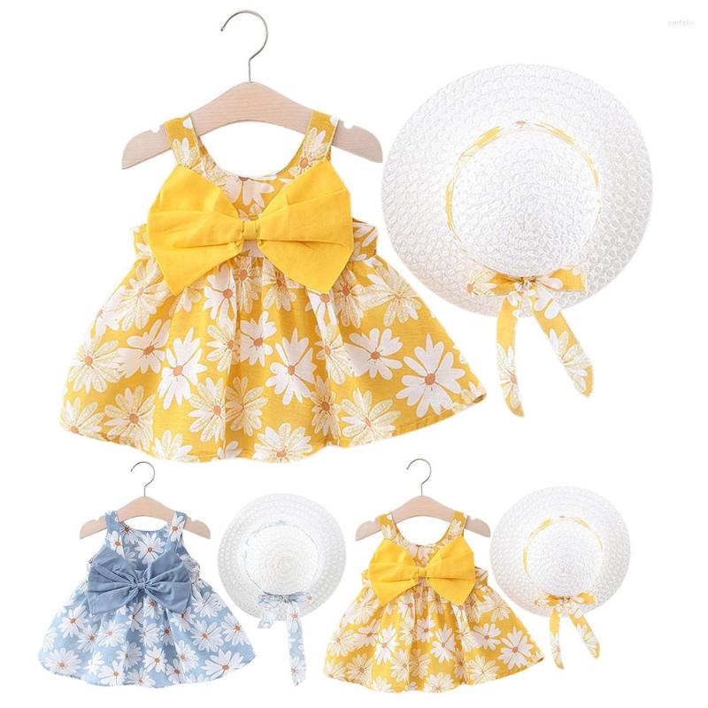 Girl Dresses 2Pcs/set For 1-3 Year Cute Infant Flower Sleeveless Princess Dress Baby Outfits Set Bow Hat, Blue
Girl Dresses 2Pcs/set For 1-3 Year Cute Infant Flower Sleeveless Princess Dress Baby Outfits Set Bow Hat, Blue