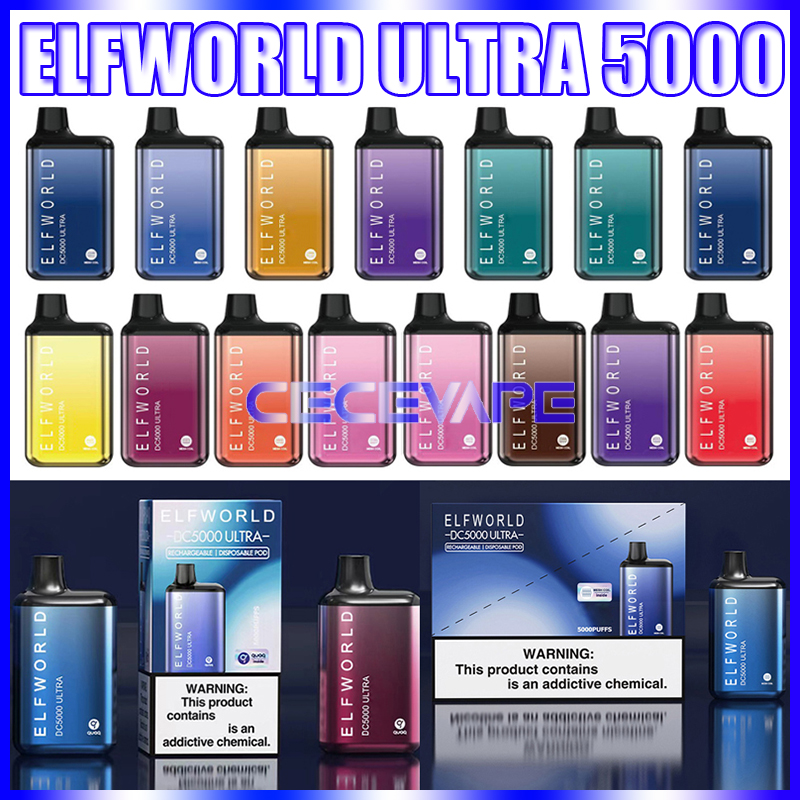 Original Elfworld Ultra 5000 Puffs Disposable Vape Pen E Cigarette With Rechargeable 650mAh Battery 13ml Prefilled Pod DC5000 Bar Kit VS Elf Lost Mary
Original Elfworld Ultra 5000 Puffs Disposable Vape Pen E Cigarette With Rechargeable 650mAh Battery 13ml Prefilled Pod DC5000 Bar Kit VS Elf Lost Mary
