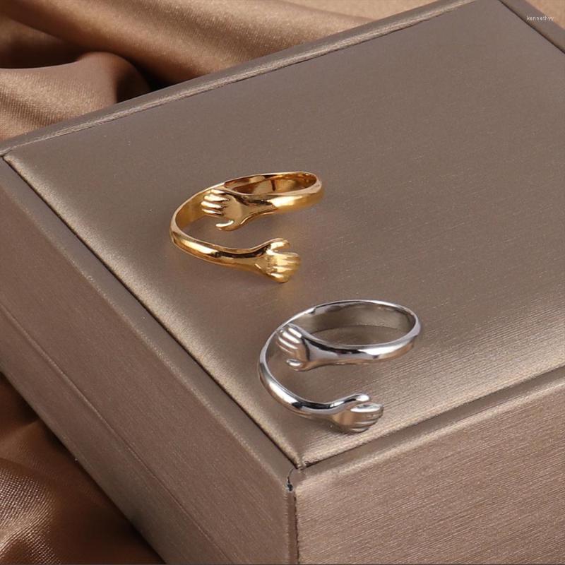 Cluster Rings Stainless Steel Hug Ring For Women Ins Romantic Love Carved Hand Men Fashion Adjustable Jewelry Punk Snake Gold
Cluster Rings Stainless Steel Hug Ring For Women Ins Romantic Love Carved Hand Men Fashion Adjustable Jewelry Punk Snake Gold