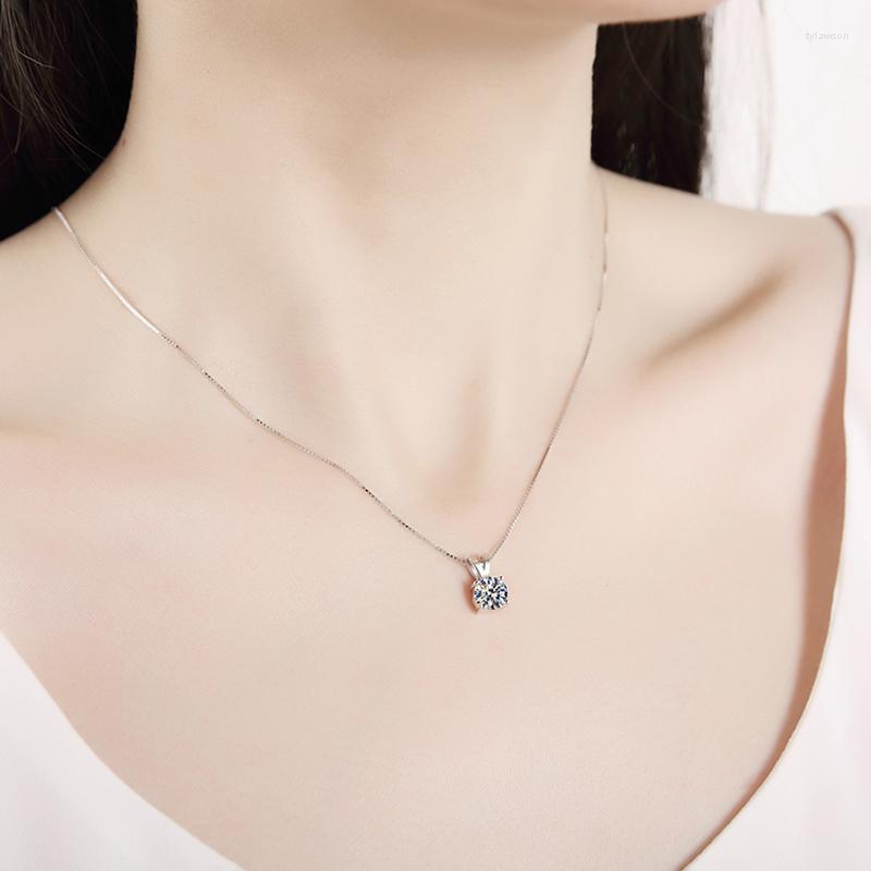 Pendant Necklaces 2022Lab Solitaire Necklace Web Sterling Silver Choker Statement Crystal From Swarovskis Women Jewelry With Box Chain
Pendant Necklaces 2022Lab Solitaire Necklace Web Sterling Silver Choker Statement Crystal From Swarovskis Women Jewelry With Box Chain