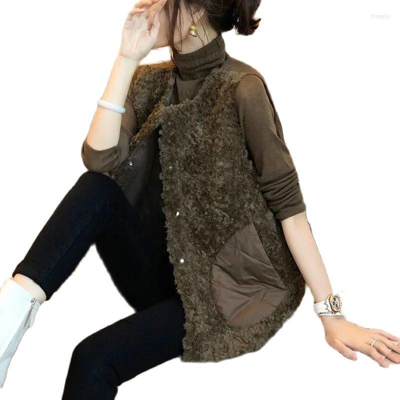 Women' Vests Spring Autumn 2022 European Station Women Stitching Waistcoat Soft Jacket Female Loose Casual Sleeveless Blouse Button A866, Brown
Women' Vests Spring Autumn 2022 European Station Women Stitching Waistcoat Soft Jacket Female Loose Casual Sleeveless Blouse Button A866, Brown