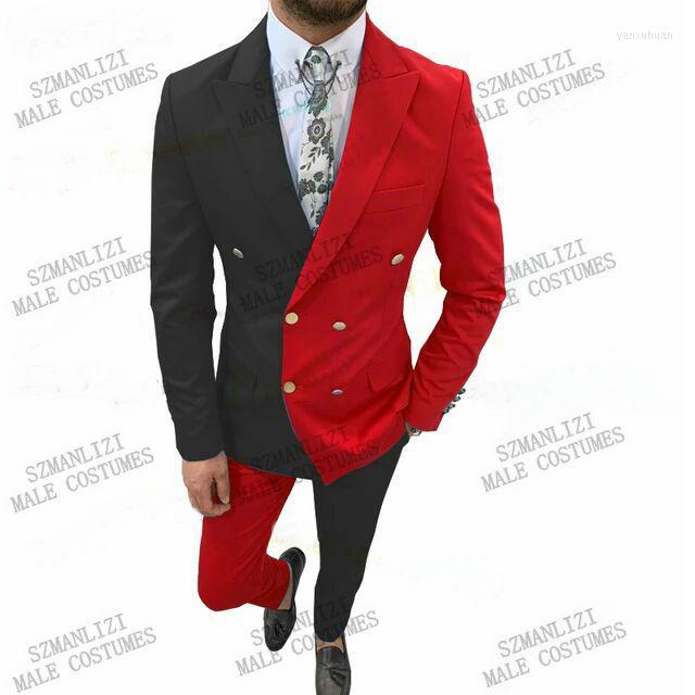 Men's Suits Fashion Peaked Lapel Double-Breasted Men's Suit Black Red Classic Groomsmen Wedding Party Man Slim Fit Dress Tuxedo 2 Piece, Picture shown
Men's Suits Fashion Peaked Lapel Double-Breasted Men's Suit Black Red Classic Groomsmen Wedding Party Man Slim Fit Dress Tuxedo 2 Piece, Picture shown