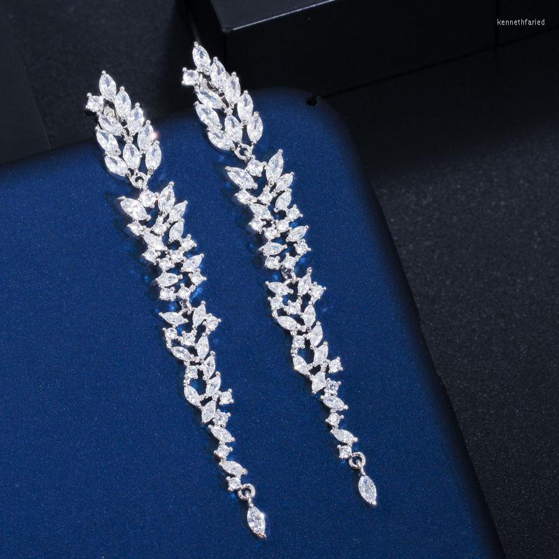 Dangle Earrings 6.5cm Exquisite White Marquise Cubic Zirconia Leaf Ear Line Long Drop For Bridal Wedding Women Jewelry
Dangle Earrings 6.5cm Exquisite White Marquise Cubic Zirconia Leaf Ear Line Long Drop For Bridal Wedding Women Jewelry