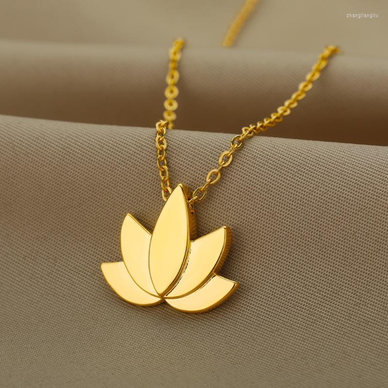 Chains Minimalist Lotus Necklace For Women Stainless Steel Gold Plated Luxurious Chain Wedding Jewelry Gifts 2022
Chains Minimalist Lotus Necklace For Women Stainless Steel Gold Plated Luxurious Chain Wedding Jewelry Gifts 2022