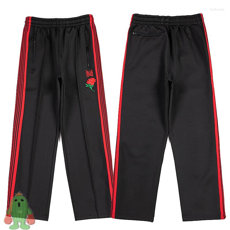 Men' Pants Needles Butterfly Rose Embroidery AWGE Trousers Men Women Straight Striped Sweatpants
Men' Pants Needles Butterfly Rose Embroidery AWGE Trousers Men Women Straight Striped Sweatpants