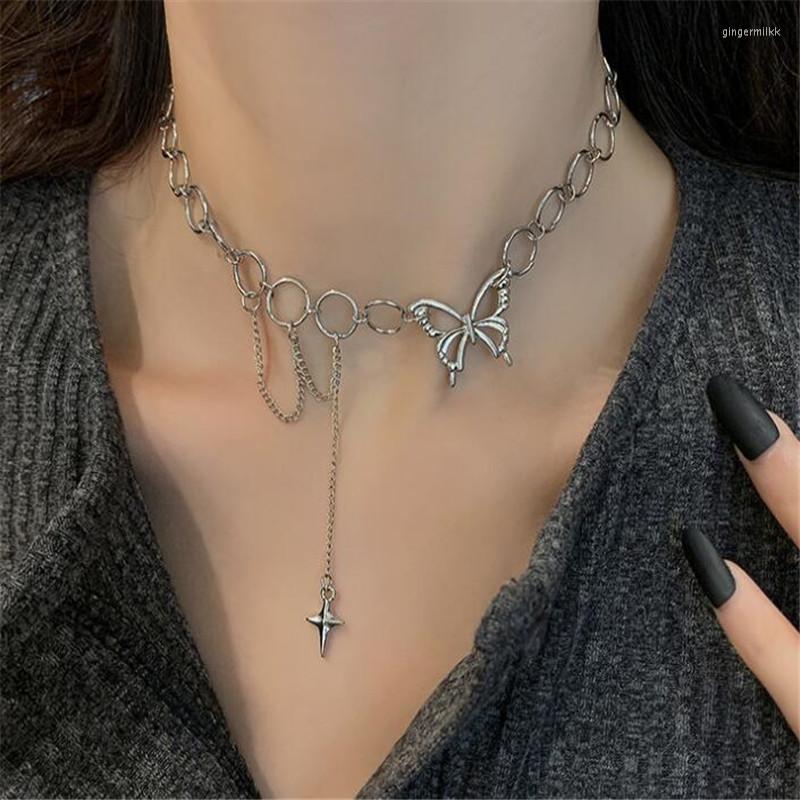 Choker Korean Style Geometric Metal Butterfly Necklace Unique Design Silver Color Clavicle Chain Cocktail Party Jewelry
Choker Korean Style Geometric Metal Butterfly Necklace Unique Design Silver Color Clavicle Chain Cocktail Party Jewelry