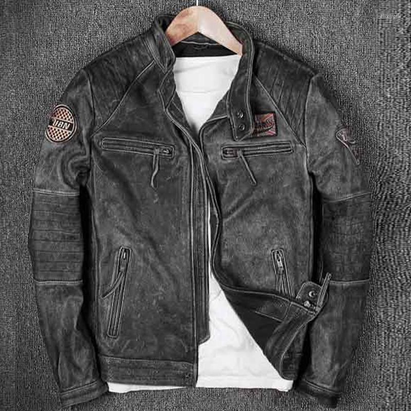 Women' Leather Real Picture Genuine Jackets Male Short Jacket Punk Spring Mens Motorcycle Cow Coat Brand A579, Cow leather gray
Women' Leather Real Picture Genuine Jackets Male Short Jacket Punk Spring Mens Motorcycle Cow Coat Brand A579, Cow leather gray