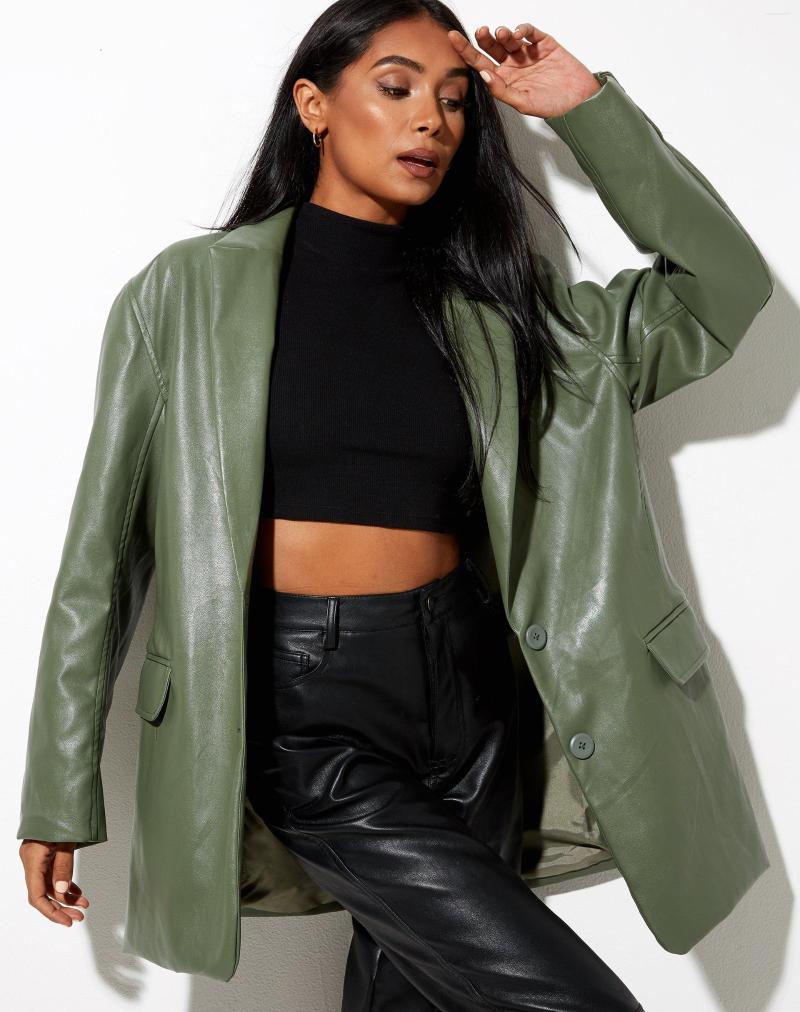 Women' Suits 2022 PU Autumn Female Coat Solid Color Tailored Collar Long Sleeve Suit Jacket Single-Breasted Blouse For Women /M/L, Black
Women' Suits 2022 PU Autumn Female Coat Solid Color Tailored Collar Long Sleeve Suit Jacket Single-Breasted Blouse For Women /M/L, Black