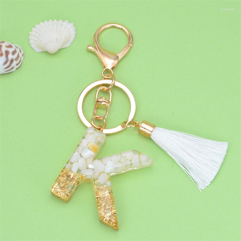Keychains 26 Letters Gold Tassel Keychain White Beads Resin Alphabet Keyring Glitter Gradient Car Handbag Backpack Key Ring Charms Jewelry
Keychains 26 Letters Gold Tassel Keychain White Beads Resin Alphabet Keyring Glitter Gradient Car Handbag Backpack Key Ring Charms Jewelry