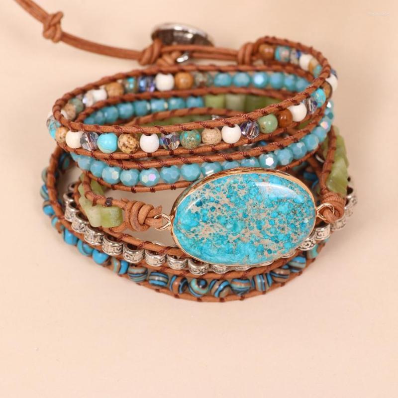 Strand Women Wrap Bracelets Natural Stones 5 Layers Leather Cuff Bangles Femme Energy Bracelet Bohemian Gifts
Strand Women Wrap Bracelets Natural Stones 5 Layers Leather Cuff Bangles Femme Energy Bracelet Bohemian Gifts