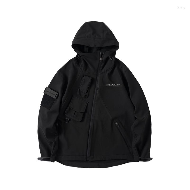 Men's Jackets For Men Soft Shell Diagonal Zipper Jacket Hand Pad Techwear Streetwear Ninjawear Darkwear, Black
Men's Jackets For Men Soft Shell Diagonal Zipper Jacket Hand Pad Techwear Streetwear Ninjawear Darkwear, Black