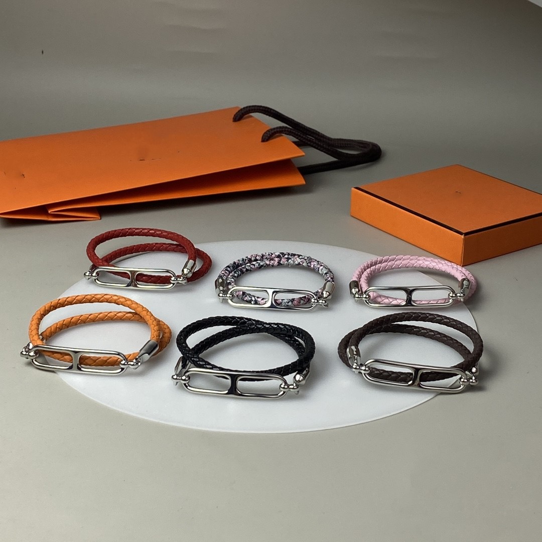 luxury designer h charm bracelet Rope leather silver bucket bangles bracelets for women jewelry with box
luxury designer h charm bracelet Rope leather silver bucket bangles bracelets for women jewelry with box