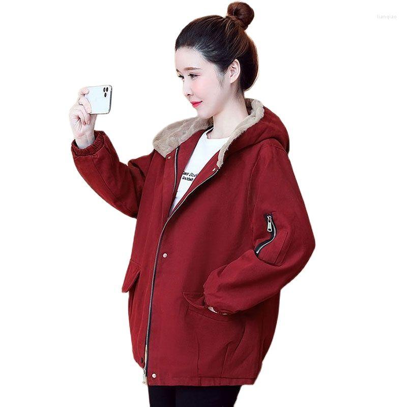Women's Trench Coats Overcoat Parka Women's Cotton Jacket Autumn Winter Mid-Length Splicing Thicken Zipper Hooded Female Loose Keep Warm, Red
Women's Trench Coats Overcoat Parka Women's Cotton Jacket Autumn Winter Mid-Length Splicing Thicken Zipper Hooded Female Loose Keep Warm, Red
