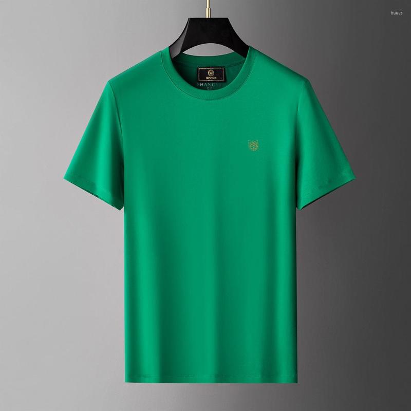 Men's T Shirts Ice Light Luxury Silk High-end Summer Cotton T-shirt Men's Short Sleeve Round Neck Fashion Embroidery Breathable Half Men, Black
Men's T Shirts Ice Light Luxury Silk High-end Summer Cotton T-shirt Men's Short Sleeve Round Neck Fashion Embroidery Breathable Half Men, Black