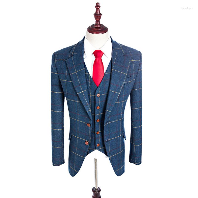 Men's Suits 2023 Wool Blue Large Check Tweed Business Blazers Retro Tailor Made Slim Fit Wedding For Men Groom Tuxedos, Same as picture
Men's Suits 2023 Wool Blue Large Check Tweed Business Blazers Retro Tailor Made Slim Fit Wedding For Men Groom Tuxedos, Same as picture