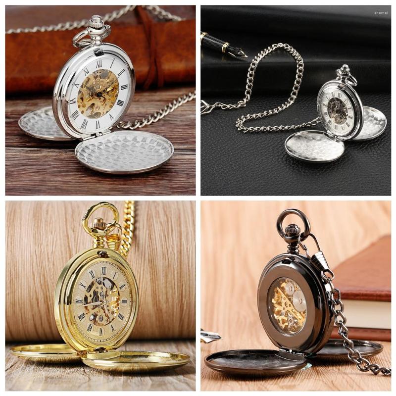 Pocket Watches Smooth Mechanical Watch Full Luxury Silver Gold Color Men Women Stylish Retro FOB Hand Wind Double Case Pendant Clock
Pocket Watches Smooth Mechanical Watch Full Luxury Silver Gold Color Men Women Stylish Retro FOB Hand Wind Double Case Pendant Clock