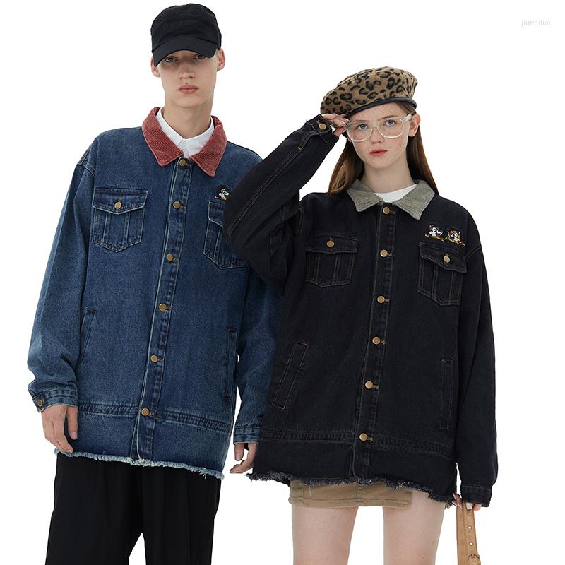 Women's Jackets Denim Jacket Women Spring Long Sleeve Single Breasted Jeans Coat Ripped Hems Embroidery Contrast Color Man's Autumn Top, Blue
Women's Jackets Denim Jacket Women Spring Long Sleeve Single Breasted Jeans Coat Ripped Hems Embroidery Contrast Color Man's Autumn Top, Blue