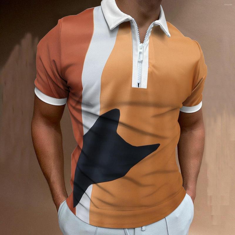 Men's Polos Men's Spring And Summer Slim Zipper Collar Shirt Printing Top Lapel Multicolor Short Sleeve Blouse, Grey
Men's Polos Men's Spring And Summer Slim Zipper Collar Shirt Printing Top Lapel Multicolor Short Sleeve Blouse, Grey