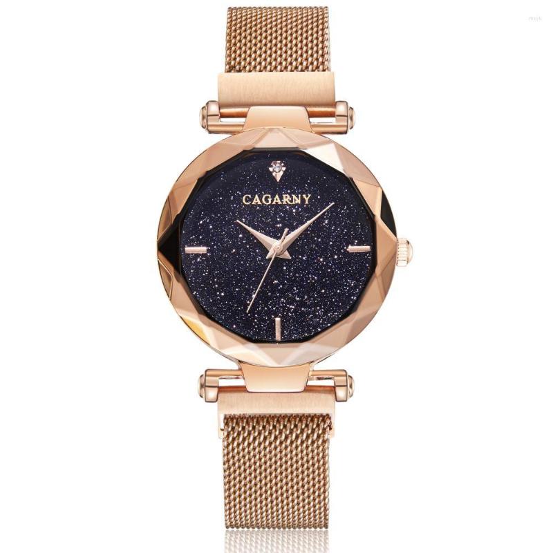 Wristwatches Magnet Watch Starry Sky Women TOP Watches Cagarny Quartz Ladies Crystal Wristatch Purple Montre Femme, Gold
Wristwatches Magnet Watch Starry Sky Women TOP Watches Cagarny Quartz Ladies Crystal Wristatch Purple Montre Femme, Gold