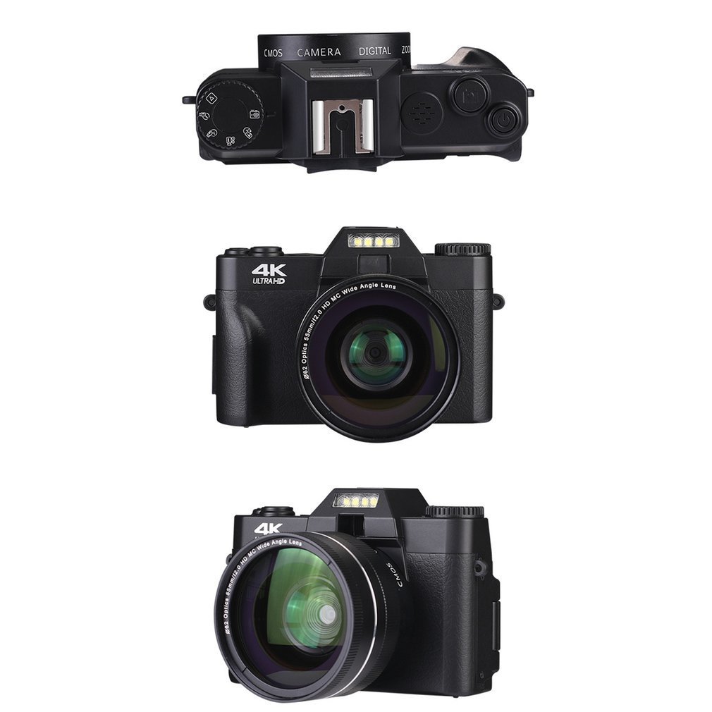 Digital Cameras 4K HD Half-DSLR Professional With 16X Wide Angle Lens Macro WiFi Time-lapse Shooting 221101