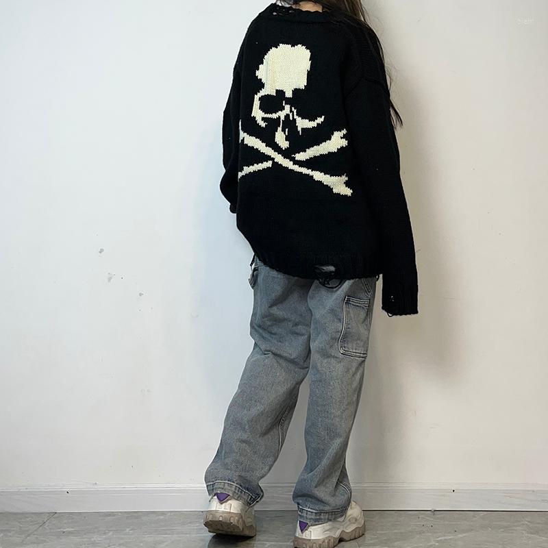 Men' Sweaters Black Hole Skull Long Sleeve Woman Oversized Sweater Lazy Casual Bottomed Cartoon Loose Washed Japanese Amekaji Pullover
Men' Sweaters Black Hole Skull Long Sleeve Woman Oversized Sweater Lazy Casual Bottomed Cartoon Loose Washed Japanese Amekaji Pullover