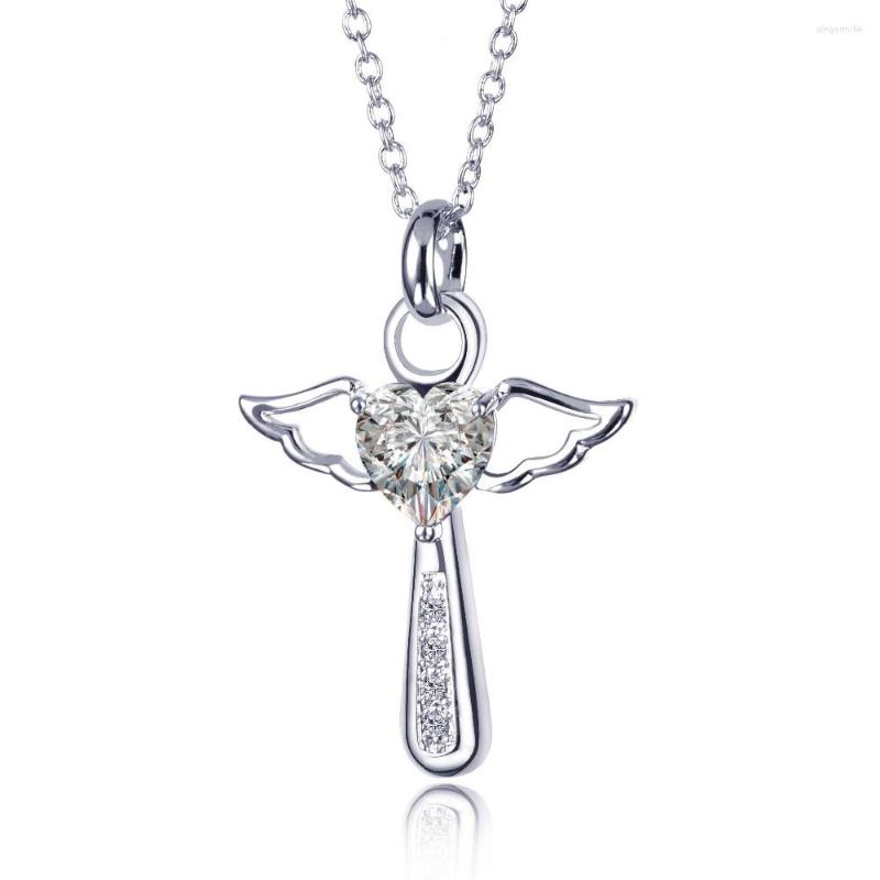Choker Drop Ship Elegant Cross Crystal Love Angel Wing Pendant Necklaces For Women Girl Silver Color Jesus Heart IN Necklace
Choker Drop Ship Elegant Cross Crystal Love Angel Wing Pendant Necklaces For Women Girl Silver Color Jesus Heart IN Necklace