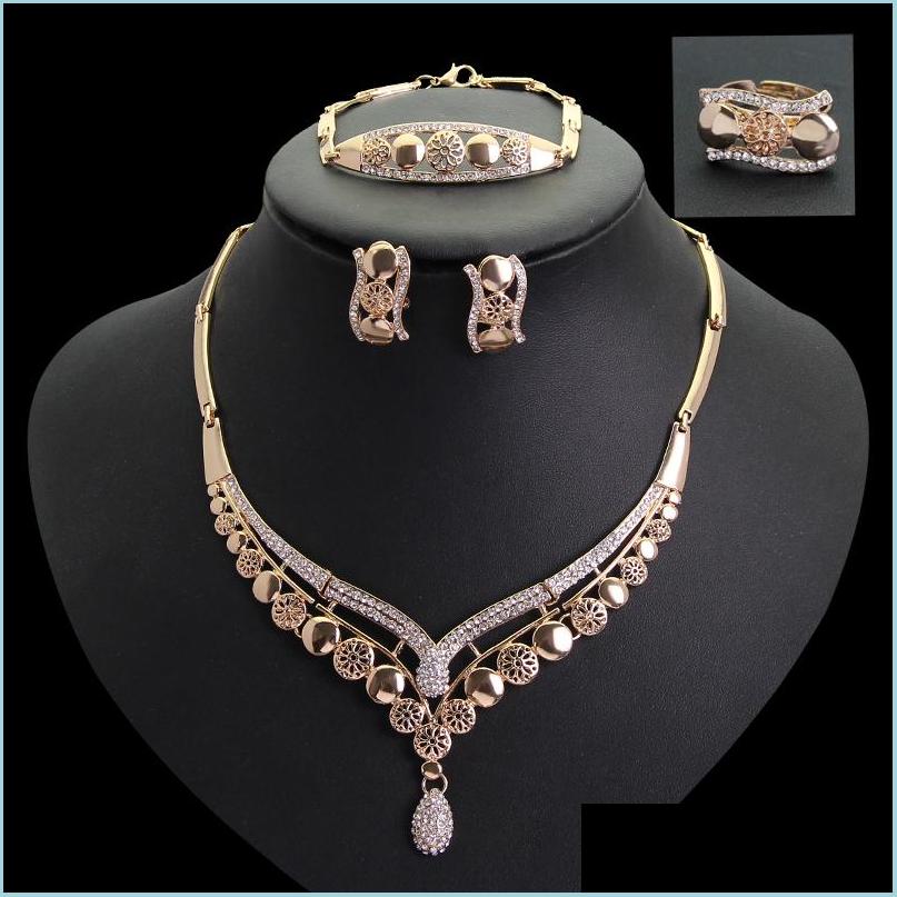 Bracelet Earrings Necklace Luxury Mosaic Crystal Jewelry Set 18K Gold Plated Necklace Earrings Sets For Wedding Bridal Party Ca11 Dhep7, Randomly sended colors
Bracelet Earrings Necklace Luxury Mosaic Crystal Jewelry Set 18K Gold Plated Necklace Earrings Sets For Wedding Bridal Party Ca11 Dhep7, Randomly sended colors
