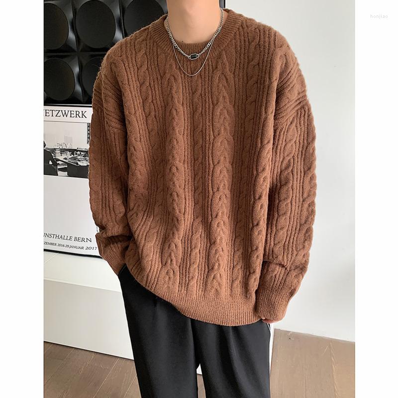 Men's Sweaters Winter Thickened Sweater Men Warm Fashion Retro Knitted Pullover Korean Casual Loose Long Sleeve Mens Jumper Clothes, Brown
Men's Sweaters Winter Thickened Sweater Men Warm Fashion Retro Knitted Pullover Korean Casual Loose Long Sleeve Mens Jumper Clothes, Brown