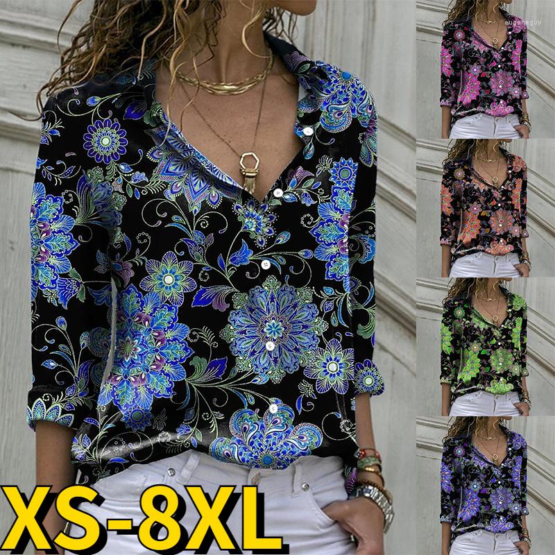 Women's Blouses 2022 Autumn Winter Women V-neck Loose Shirt Daily Street Sexy Button Fashion Casual Tops Elegance Clothes Floral Print, Green
Women's Blouses 2022 Autumn Winter Women V-neck Loose Shirt Daily Street Sexy Button Fashion Casual Tops Elegance Clothes Floral Print, Green