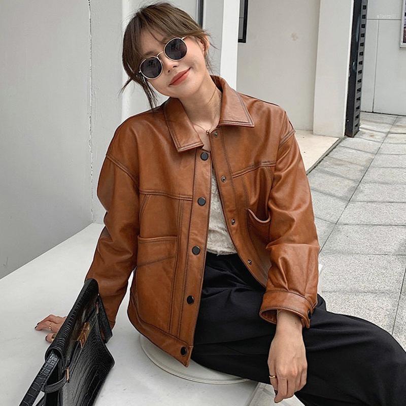 Women's Leather 2022 Trends Women's Genuine Sheepskin Shirt Real Lambskin Sheep Shacket Coat CL4034, Black
Women's Leather 2022 Trends Women's Genuine Sheepskin Shirt Real Lambskin Sheep Shacket Coat CL4034, Black