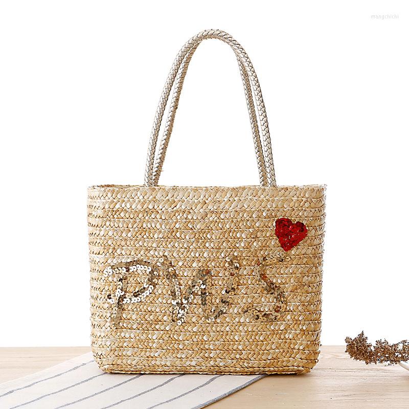 Evening Bags Casual Straw Woven Bag Ladies Hand-embroidered Sequin Letters Shoulder Summer Beach Handbag Hand-woven Tote Women, Square
Evening Bags Casual Straw Woven Bag Ladies Hand-embroidered Sequin Letters Shoulder Summer Beach Handbag Hand-woven Tote Women, Square