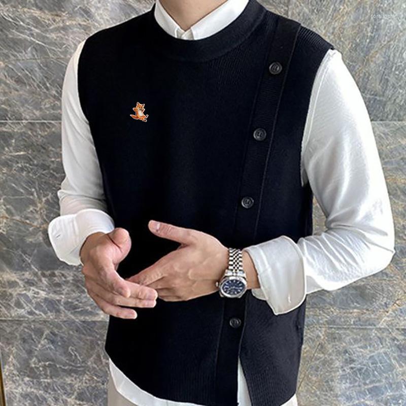 Men' Vests 2022 Mens Vest Sweater Brand Lazy Embroidery Sleeveless Autumn Warm Casual Fashion Buttons Men' Knitting Waistcoat, Brown fox
Men' Vests 2022 Mens Vest Sweater Brand Lazy Embroidery Sleeveless Autumn Warm Casual Fashion Buttons Men' Knitting Waistcoat, Brown fox