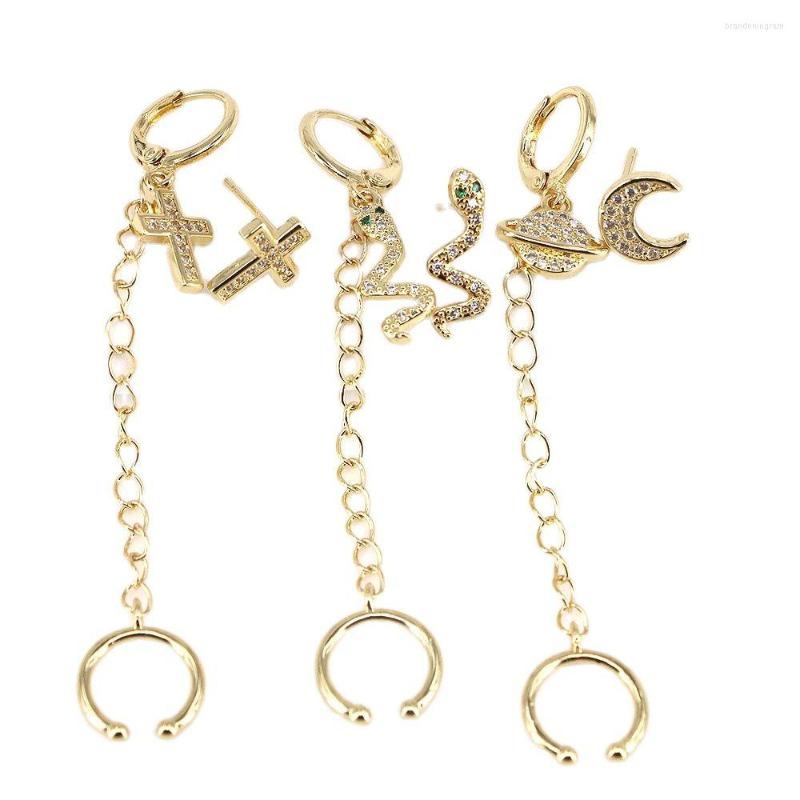 Hoop Earrings 5 Pairs Asymmetric Gold Color Cross Moon Star CZ Zircon Circle Huggie For Women Jewelry
Hoop Earrings 5 Pairs Asymmetric Gold Color Cross Moon Star CZ Zircon Circle Huggie For Women Jewelry