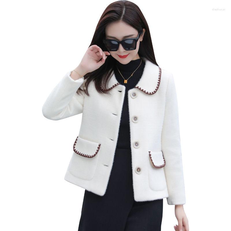 Women's Wool Golden Mink Woolen Coat Female Fashion Autumn Winter Short Jacket Women Casual Single-breasted Elegant Outwear R790, Pink
Women's Wool Golden Mink Woolen Coat Female Fashion Autumn Winter Short Jacket Women Casual Single-breasted Elegant Outwear R790, Pink