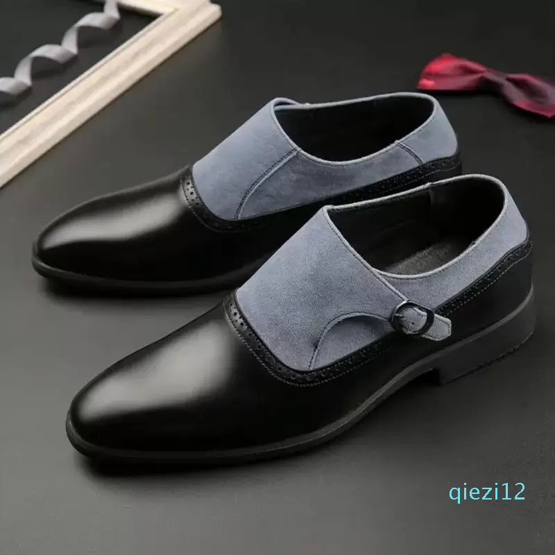 Dress Shoes Formal Shoes Pu Stitching Faux Suede Low-Heeled Casual Fashion Buckle Simple, Grey
Dress Shoes Formal Shoes Pu Stitching Faux Suede Low-Heeled Casual Fashion Buckle Simple, Grey
