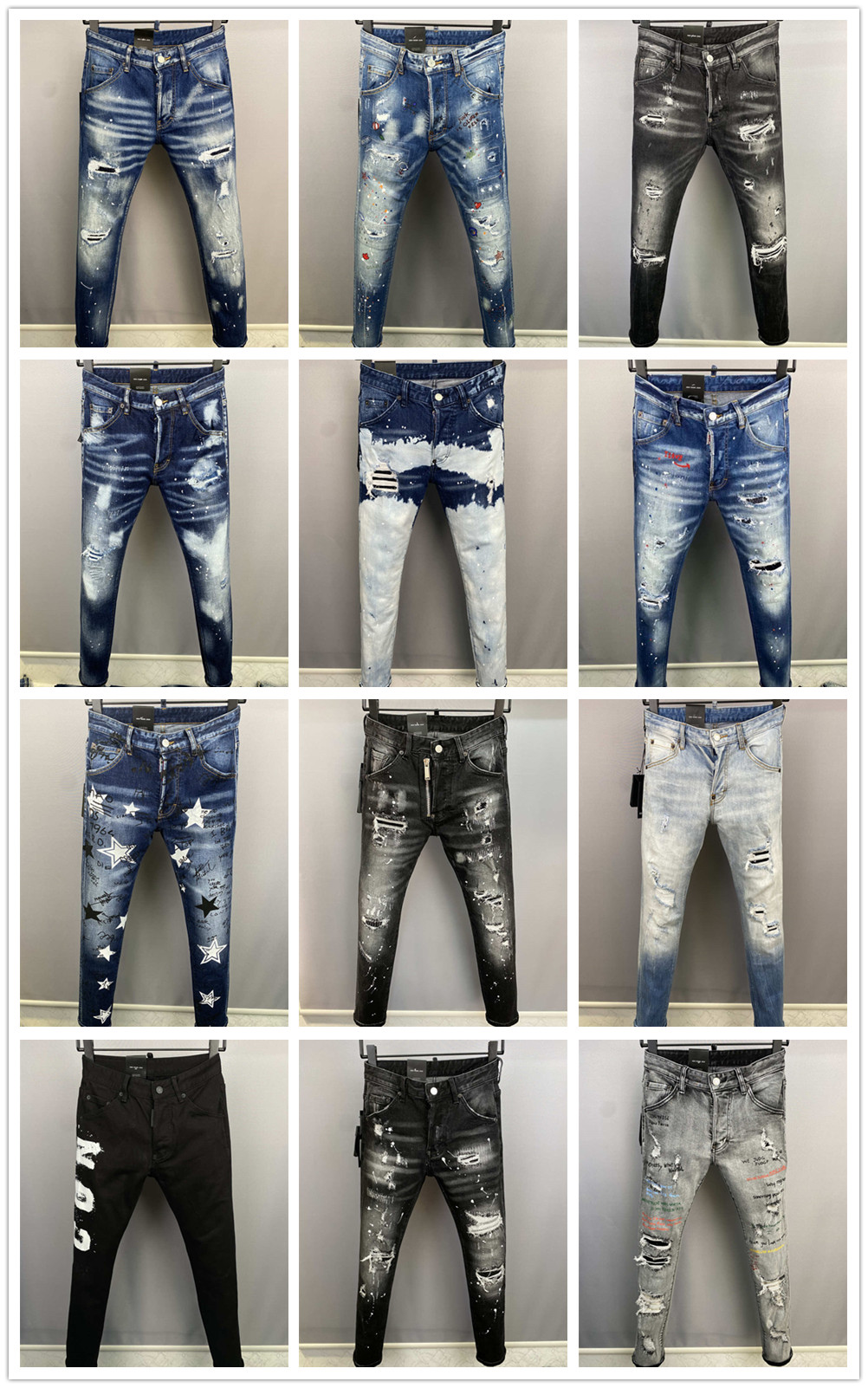 2022 FW 23ss Luxury Brand Designer d2 Men Denim Jeans dsquare Embroidery Pants Fashion Holes Trousers Mens Clothing US Size 28-38 2, 9861
2022 FW 23ss Luxury Brand Designer d2 Men Denim Jeans dsquare Embroidery Pants Fashion Holes Trousers Mens Clothing US Size 28-38 2, 9861