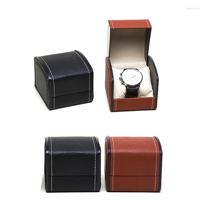 Watch Boxes Fashion Jewelry Display Gift Box Single Artificial Leather Square Case Pillow Pad Portable Size Storage
Watch Boxes Fashion Jewelry Display Gift Box Single Artificial Leather Square Case Pillow Pad Portable Size Storage