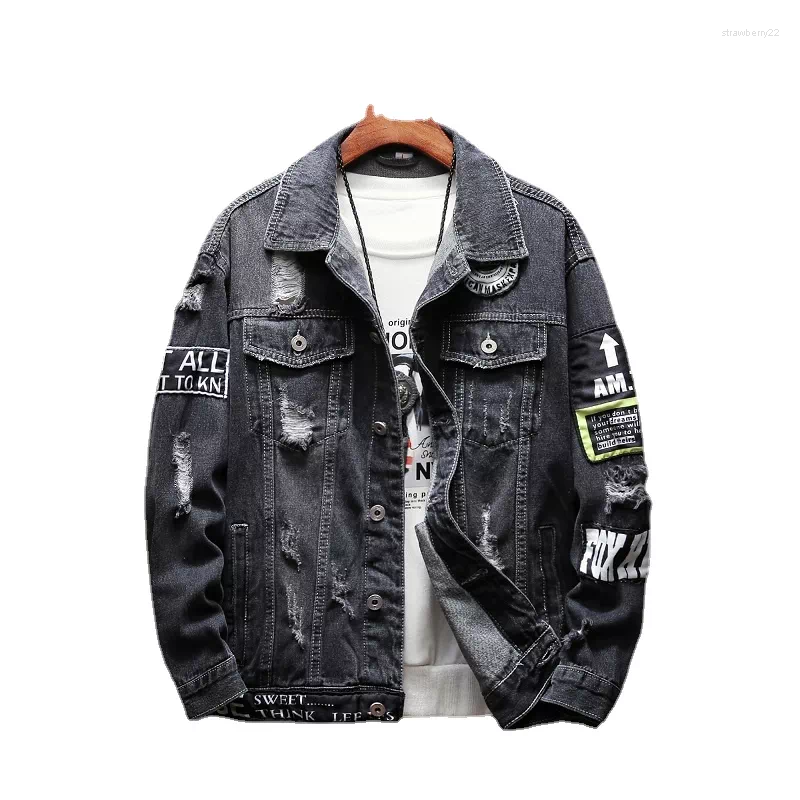 Men' Jackets 2022 Denim And Coats Holes Fashion Men Spring Autumn Loose Casual Jean Outwear, Black
Men' Jackets 2022 Denim And Coats Holes Fashion Men Spring Autumn Loose Casual Jean Outwear, Black