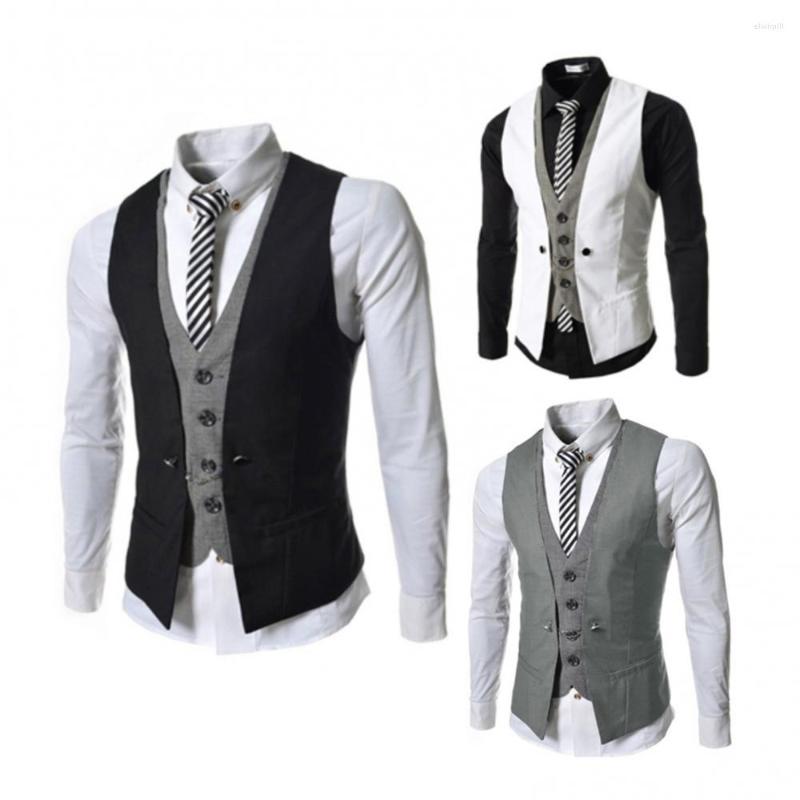 Men's Vests Formal Business Blazer Men Sleeveless V Neck Single-breasted Slim Gilet Male Top Strips Suit Waistcoat Office Workwear, Navy blue
Men's Vests Formal Business Blazer Men Sleeveless V Neck Single-breasted Slim Gilet Male Top Strips Suit Waistcoat Office Workwear, Navy blue