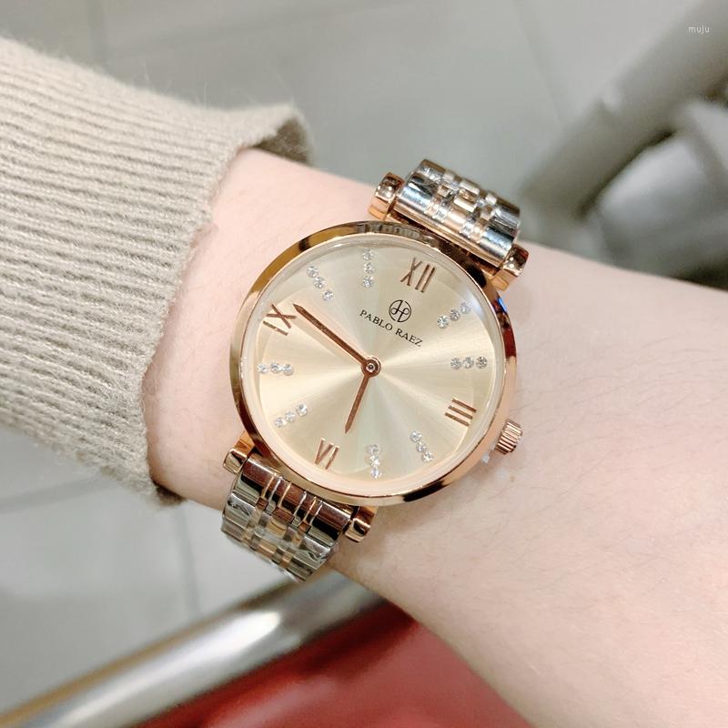 Wristwatches PABLO RAEZ High Quality Fashion Brand Lady Diamond Luxury Women Wristwatch 316 Stainless Steel Japan Movement Dress Watches, Rose gold gold dial
Wristwatches PABLO RAEZ High Quality Fashion Brand Lady Diamond Luxury Women Wristwatch 316 Stainless Steel Japan Movement Dress Watches, Rose gold gold dial