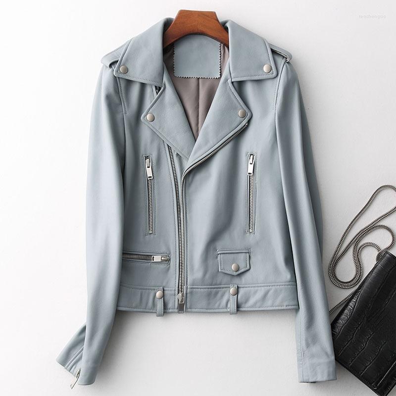Women's Leather Real Genuine Jacket Natural Sheepskin Coat Female Spring Autumn Women Clothes Korean Vintage Short Tops 1601, Green
Women's Leather Real Genuine Jacket Natural Sheepskin Coat Female Spring Autumn Women Clothes Korean Vintage Short Tops 1601, Green