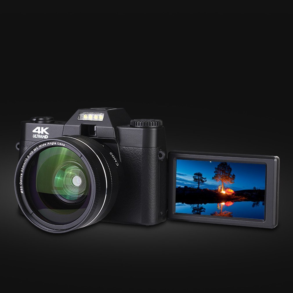 Digital Cameras 4K HD Half-DSLR Professional With 16X Wide Angle Lens Macro WiFi Time-lapse Shooting 221101