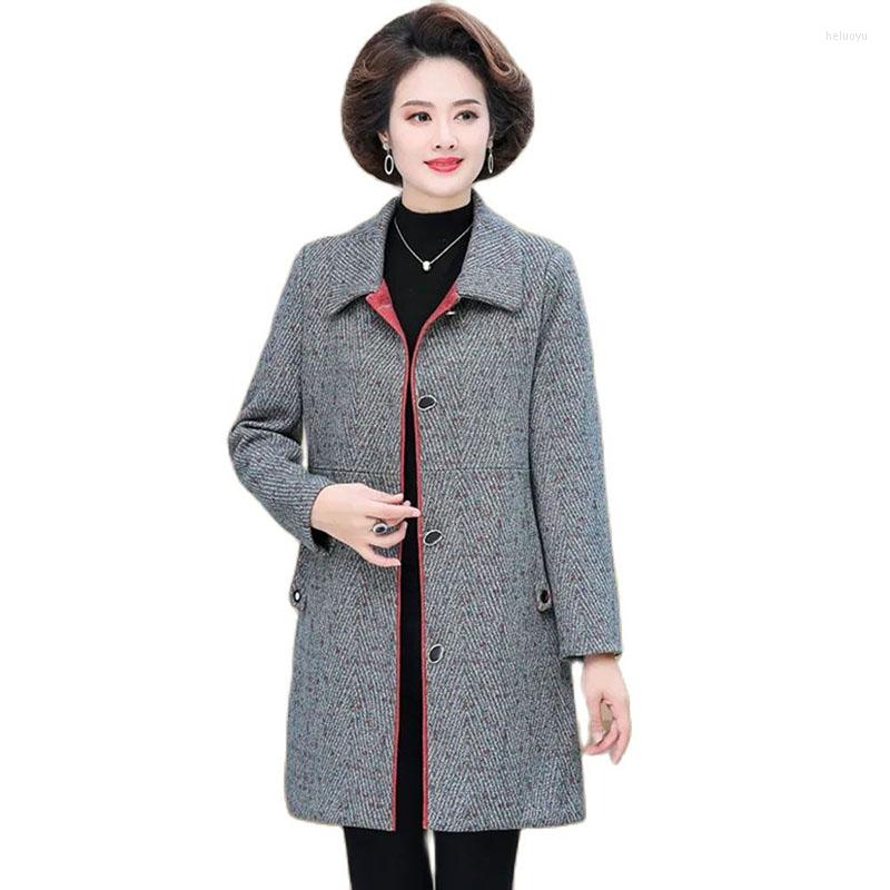 Women's Wool 2022 Autumn Winter Women Woolen Jacket Middle Aged Loose Mid Long Windbreaker Coat Female Thicken Velvet Overcoat R1350, Red 2
Women's Wool 2022 Autumn Winter Women Woolen Jacket Middle Aged Loose Mid Long Windbreaker Coat Female Thicken Velvet Overcoat R1350, Red 2