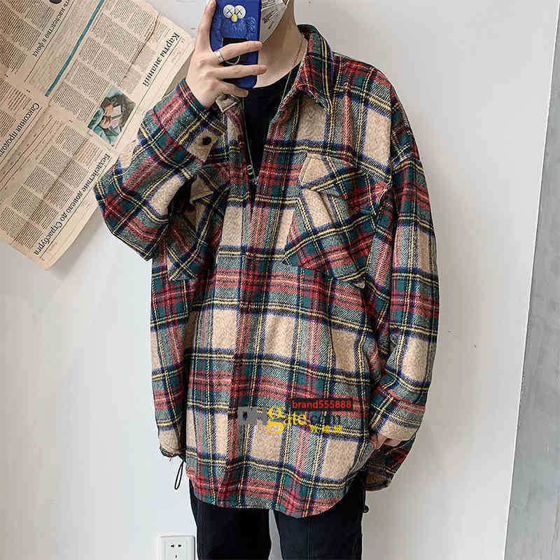 Winter Thick Wool Flannel Shirt Men's Fashion Retro Casual Jacket Men'sStreetwear Loose Jacket Long Sleeve, Red
Winter Thick Wool Flannel Shirt Men's Fashion Retro Casual Jacket Men'sStreetwear Loose Jacket Long Sleeve, Red