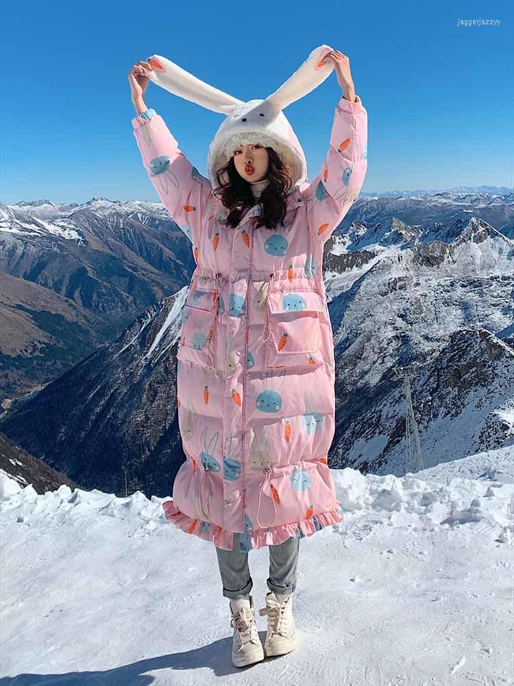 Women' Trench Coats Women' Winter Coat Down Cotton Material Hooded Ears Thickened Quality Long Loose Fashion Casual Jacket Female, Pink
Women' Trench Coats Women' Winter Coat Down Cotton Material Hooded Ears Thickened Quality Long Loose Fashion Casual Jacket Female, Pink
