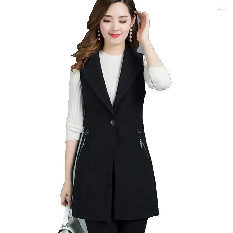 Women's Vests Fashion Black Vest Women's Waistcoat Mid-Length 2022 Spring Summer Korean Slim Suit Sleeveless Blazer Lining Coat Female
Women's Vests Fashion Black Vest Women's Waistcoat Mid-Length 2022 Spring Summer Korean Slim Suit Sleeveless Blazer Lining Coat Female